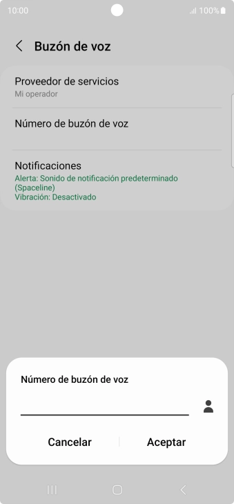 Introduce 22177 y pulsa Aceptar.