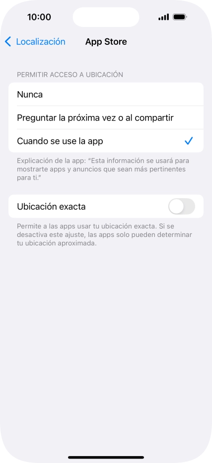 Pulsa el ajuste deseado para activar o desactivar la función.