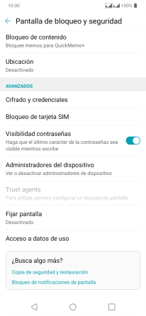 Pulsa Bloqueo de tarjeta SIM.