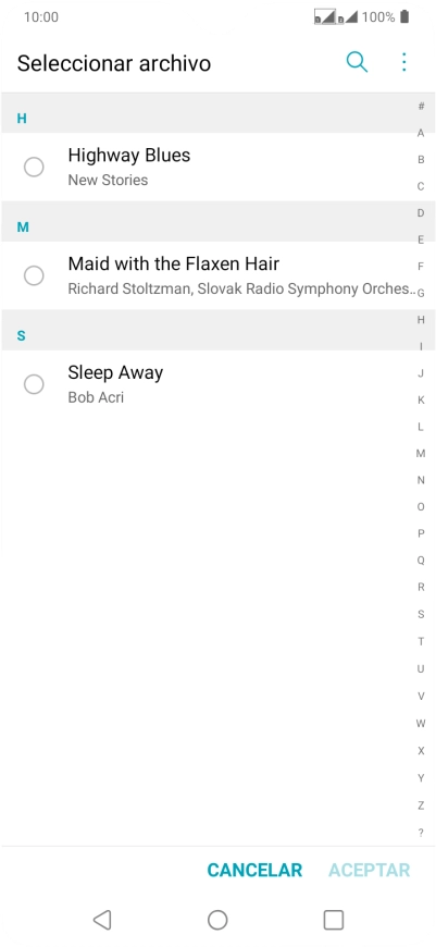 Pulsa los timbres de llamada deseados para escucharlos.