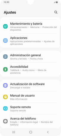 Pulsa Actualización de software.