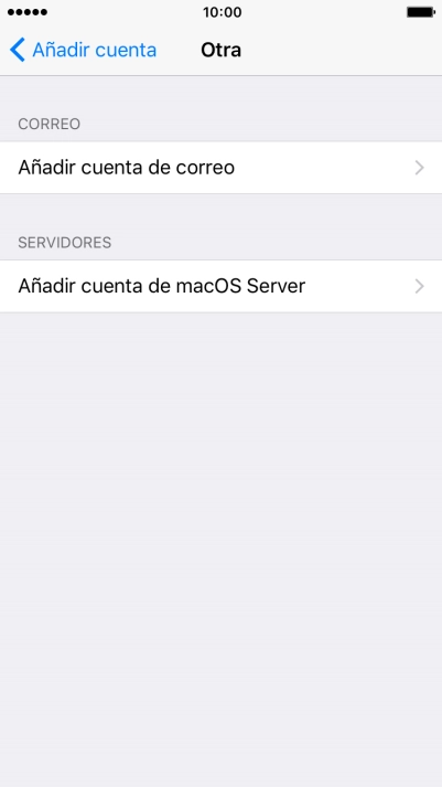 Pulsa Añadir cuenta de correo.