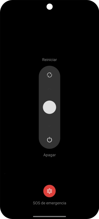 Pulsa el círculo y arrástralo hacia abajo.