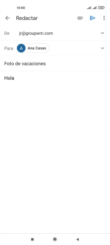 Pulsa el icono de anexos.