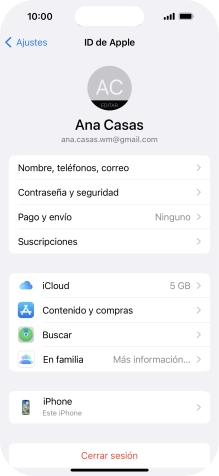 Desliza el dedo hacia arriba desde la parte inferior de la pantalla para terminar y volver a la pantalla de inicio.