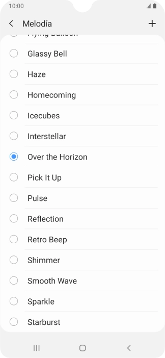 Pulsa el icono de añadir timbre de llamada.