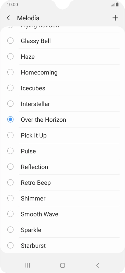 Pulsa el icono de añadir timbre de llamada.