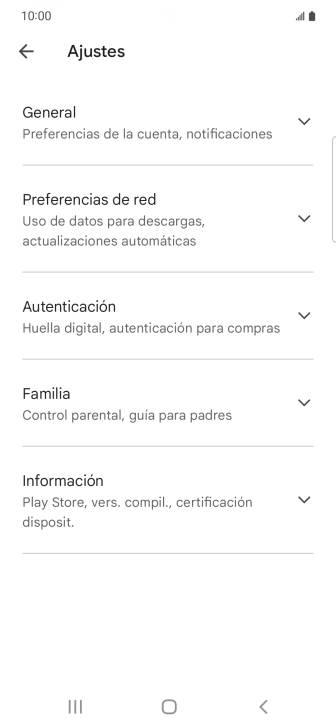 Pulsa Preferencias de red.
