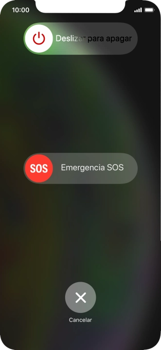 Pulsa el icono de apagar y arrástralo hacia la derecha.