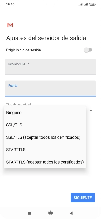 Pulsa Ninguno para desactivar la función.