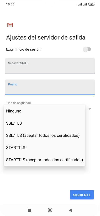 Pulsa Ninguno para desactivar la función.