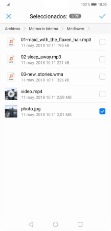 Pulsa el icono de aceptar.