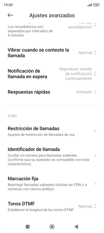 Pulsa Marcación fija.