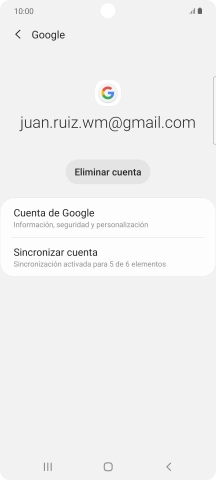 Pulsa Sincronizar cuenta.