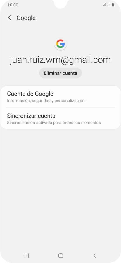 Pulsa Sincronizar cuenta.