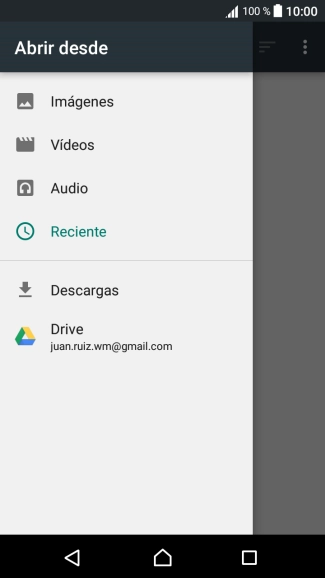 Pulsa una categoría y desplázate a la carpeta deseada.