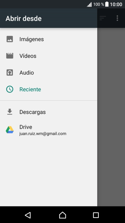 Pulsa una categoría y desplázate a la carpeta deseada.