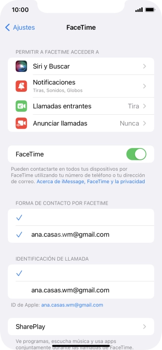 Pulsa el indicador junto a 