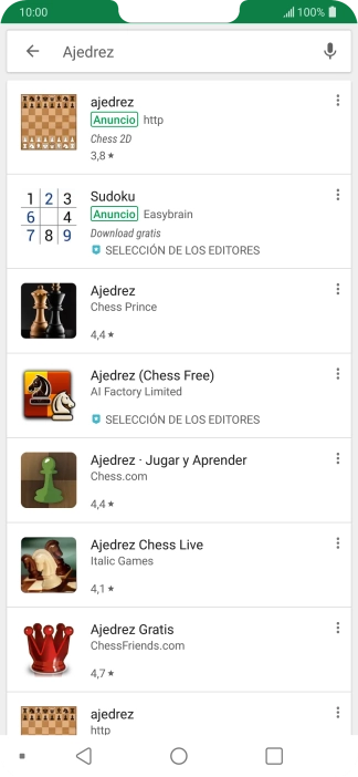 Pulsa la app deseada.