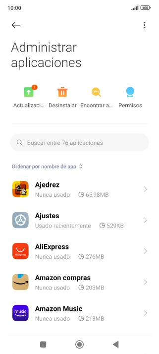 Pulsa la app deseada.