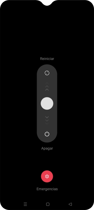 Pulsa el círculo y arrástralo hacia abajo.