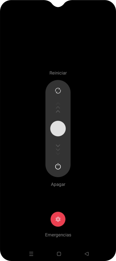 Pulsa el círculo y arrástralo hacia abajo.