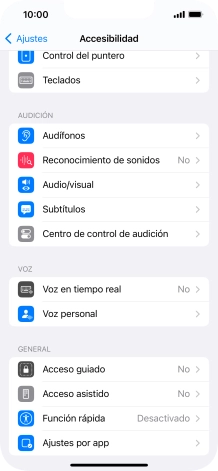 Pulsa una categoría bajo 