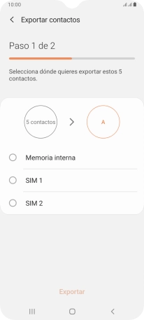 Pulsa la tarjeta SIM deseada.