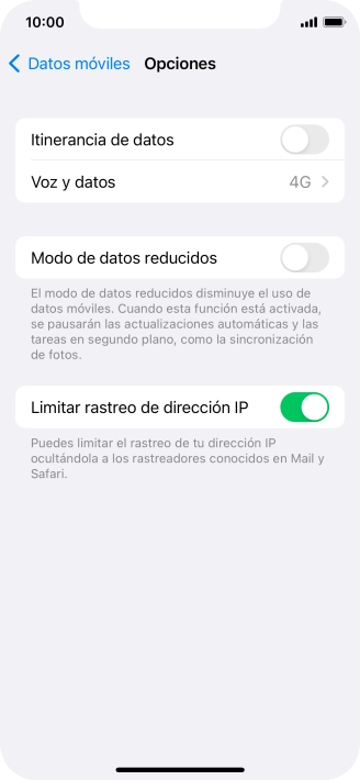 Pulsa Voz y datos.