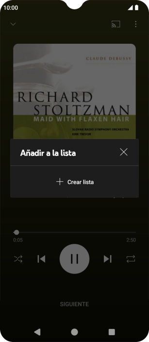 Pulsa Crear lista.