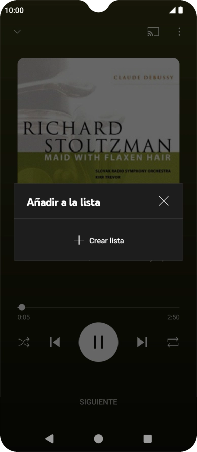 Pulsa Crear lista.