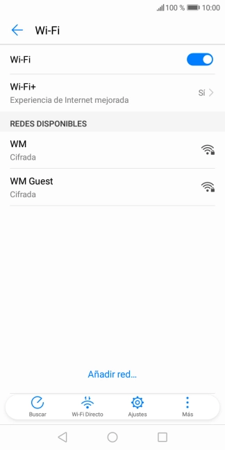 Pulsa la red wifi deseada.