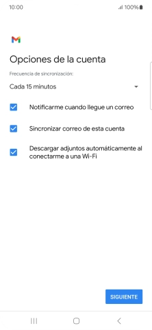 Si aparece en la pantalla esta imagen, tu cuenta de correo electrónico ha sido reconocida y configurada automáticamente. Sigue las indicaciones de la pantalla para introducir más información y terminar la configuración.