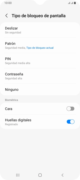 Pulsa Ninguno.