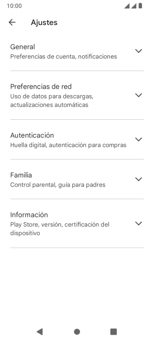 Pulsa Preferencias de red.