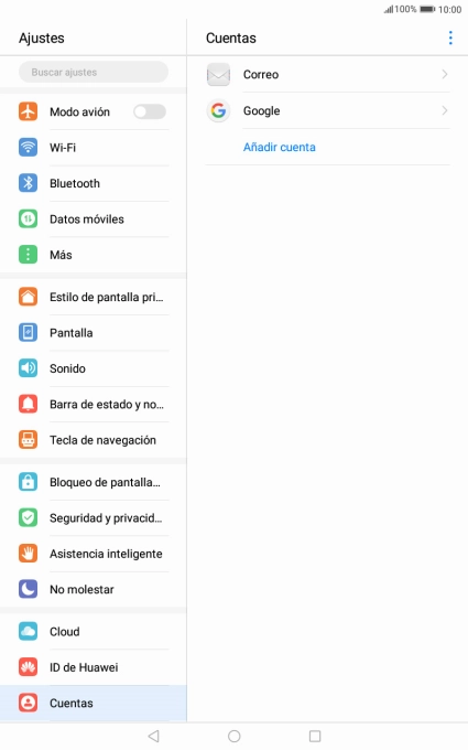 Pulsa la cuenta de correo electrónico deseada.