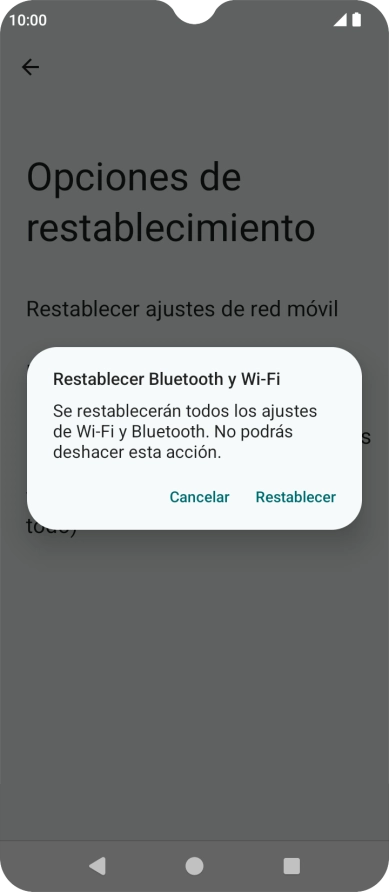 Pulsa Restablecer.