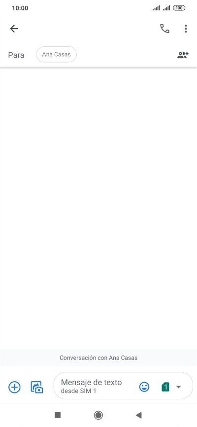 Pulsa la lista desplegable de la tarjeta SIM.