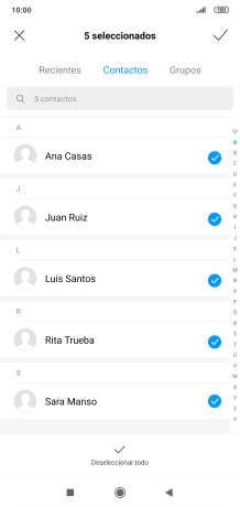 Pulsa el icono de aceptar.
