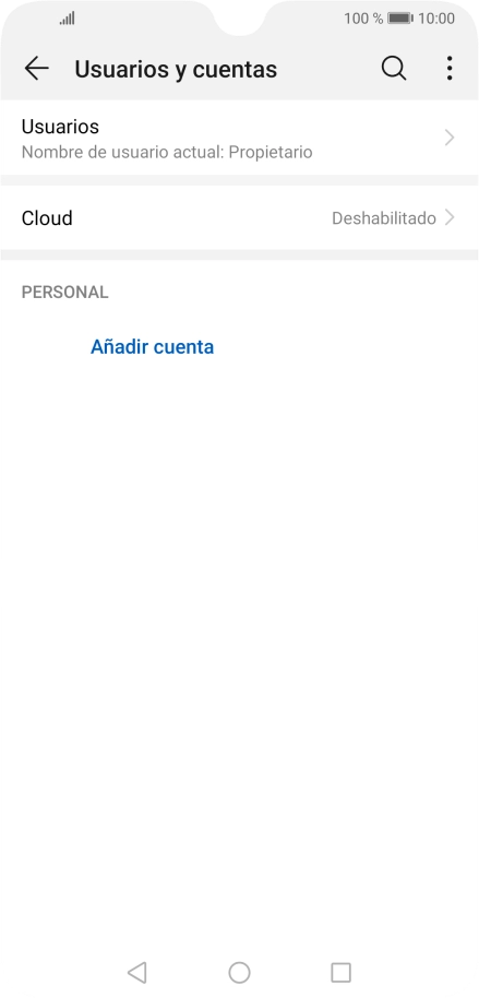 Pulsa Añadir cuenta.