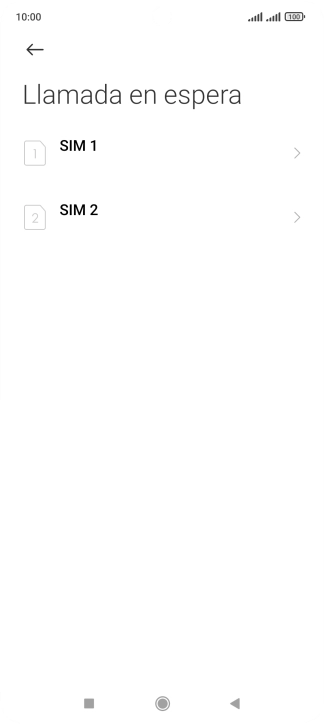 Pulsa la tarjeta SIM deseada.