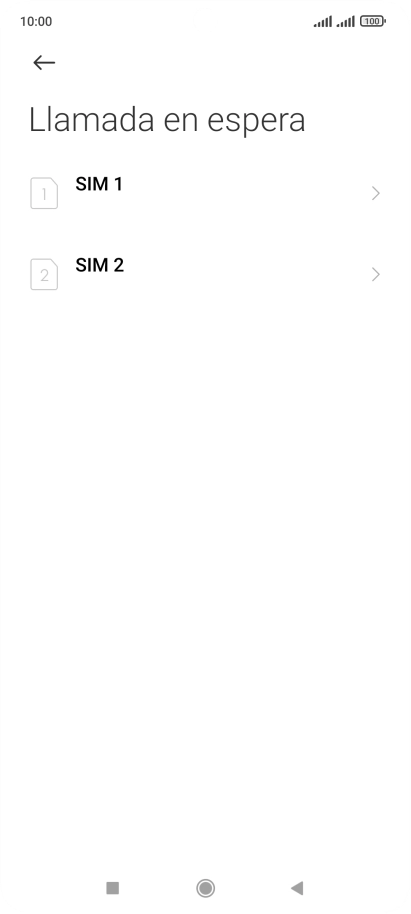 Pulsa la tarjeta SIM deseada.