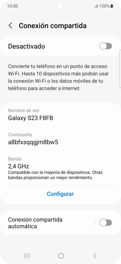 Pulsa Configurar.
