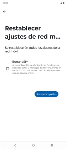 Pulsa Recuperar ajustes.