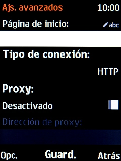 Selecciona Tipo de conexión:.