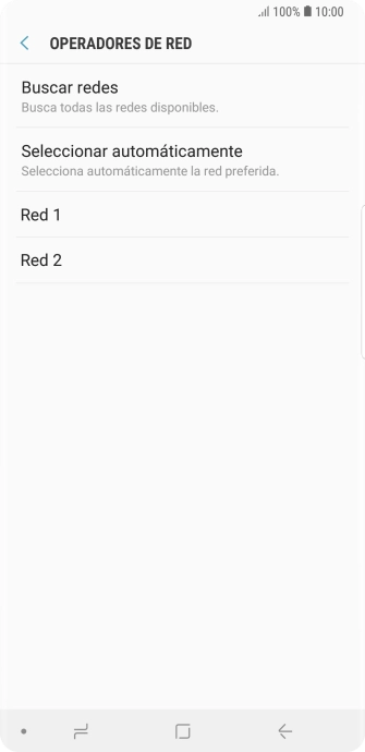 Pulsa la red deseada.
