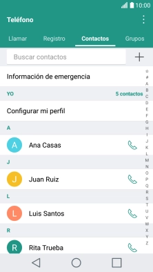 Pulsa el contacto deseado.