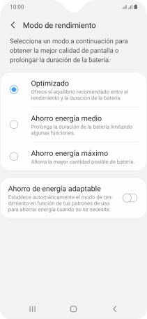Pulsa el ajuste deseado para activar la función.