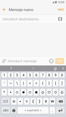Pulsa ABC para volver a la introducción de texto.