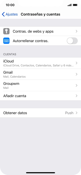 Pulsa la cuenta deseada.